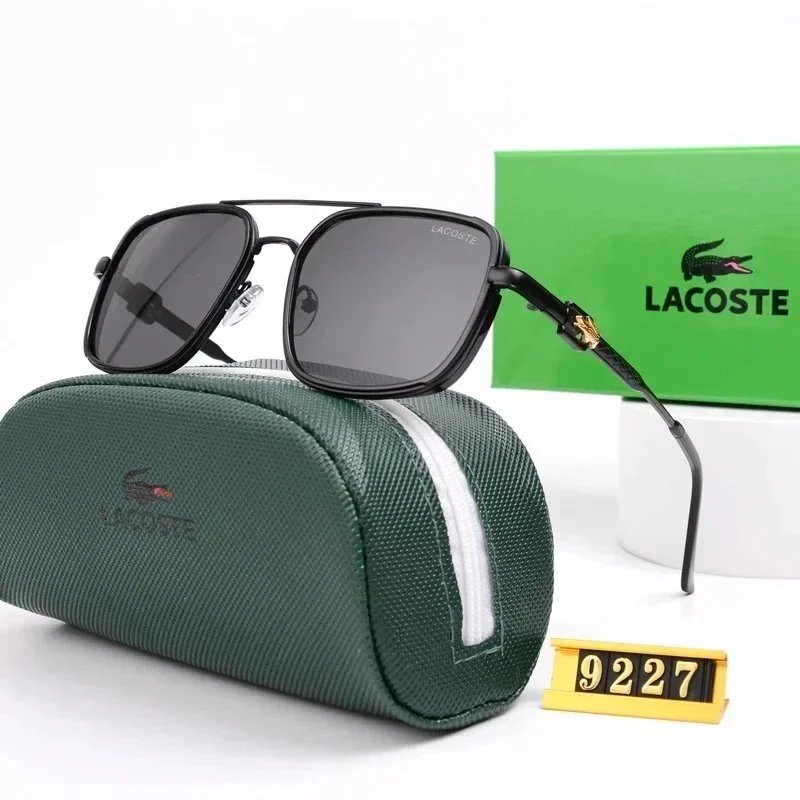 Lacoste Black Square Sunglasses with Case and Box