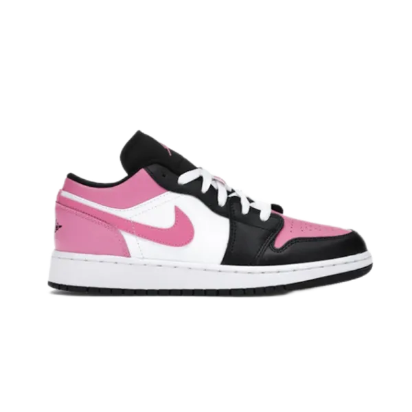 Air Jordan 1 Mid Pink Black White Sneakers - 1