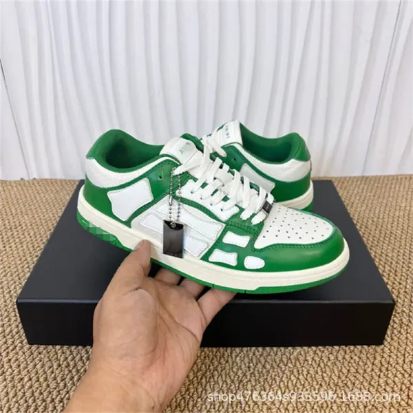 Off-White x Nike Dunk Low Green White Sneakers - 1