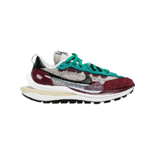 Nike x Sacai VaporWaffle Burgundy Teal Multicolor Sneakers - 1