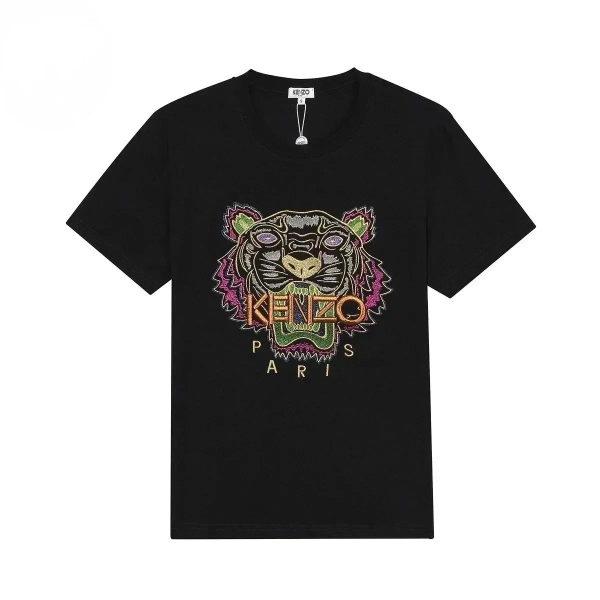 Kenzo Tiger Embroidered Black T-Shirt - 9
