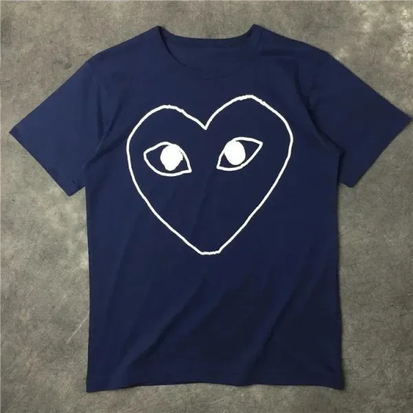 Play Comme des Garçons Heart Eyes Navy T-Shirt - 1