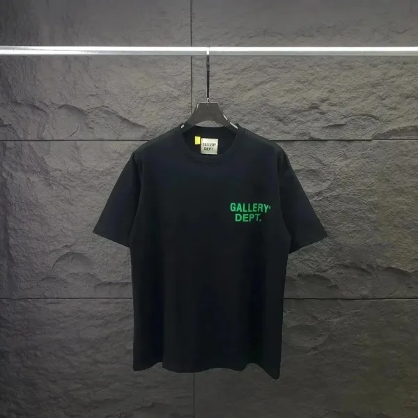 Gallery Dept. Logo Print Lime Green T-Shirt - 9