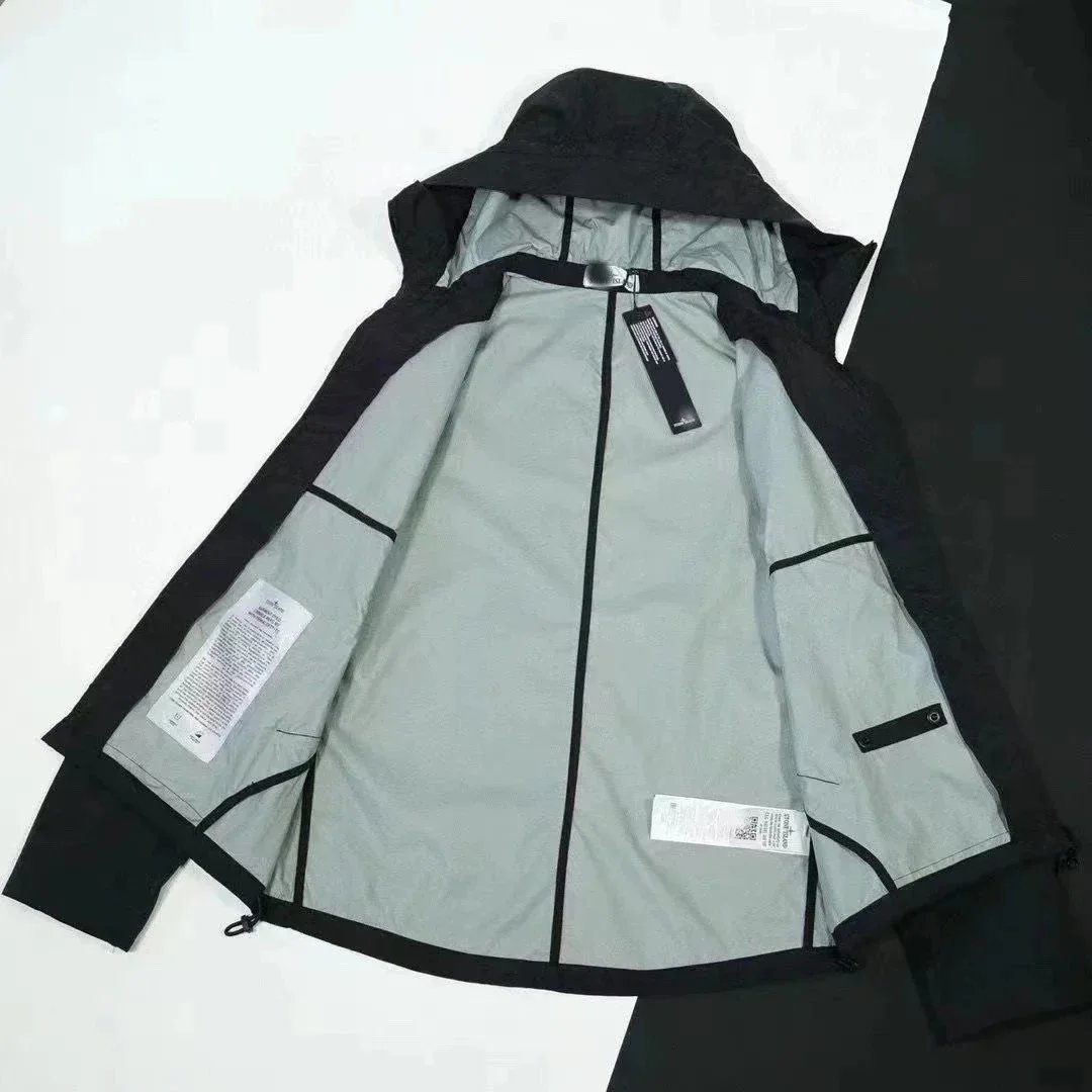Stone Island Raso Gommato Off-White Bomber Jacket - 9