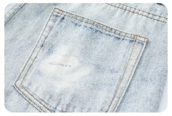 Gallery Dept. Distressed Wide-Leg Jeans Light Wash Blue Jeans - 16