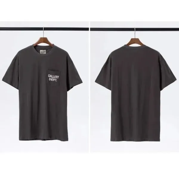 Gallery Dept. Pocket Logo T-Shirt Charcoal Gray T-Shirt - 1