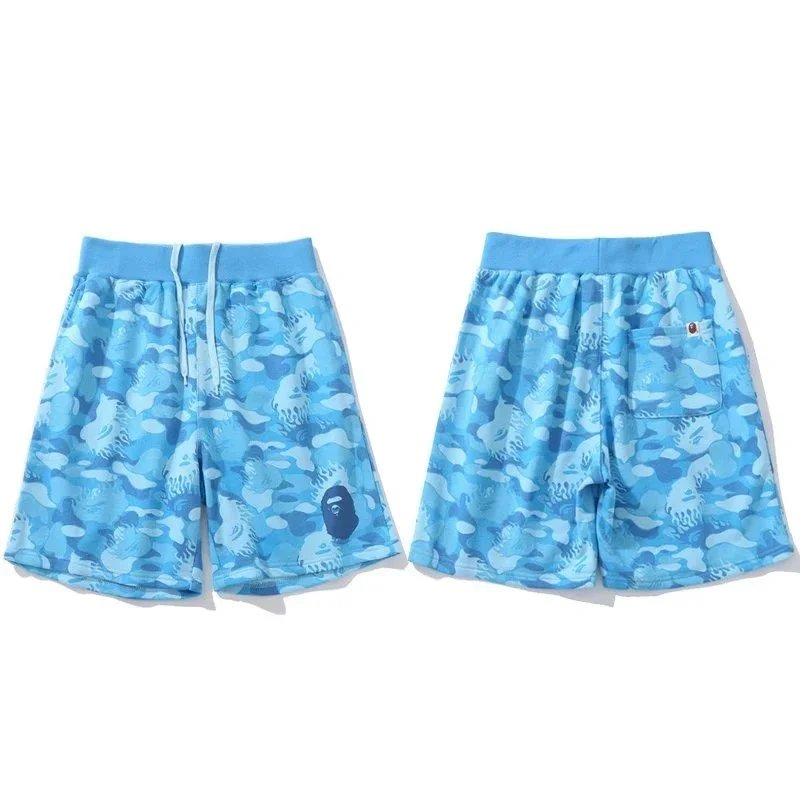 A Bathing Ape Shark Camo Shorts Black Multicolor - 11