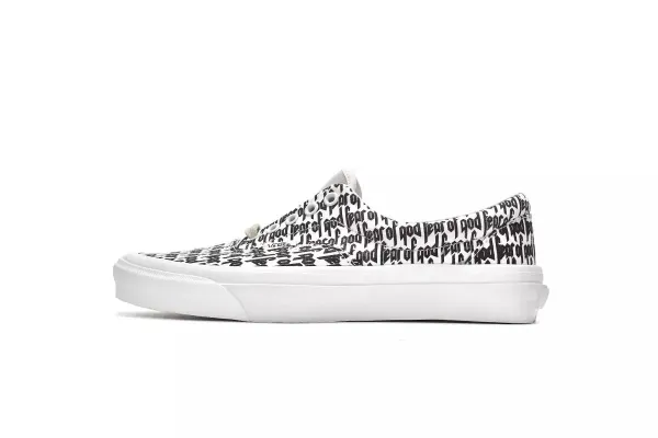 Vans x Fear of God Era White/Black All-Over Print Sneakers - 1