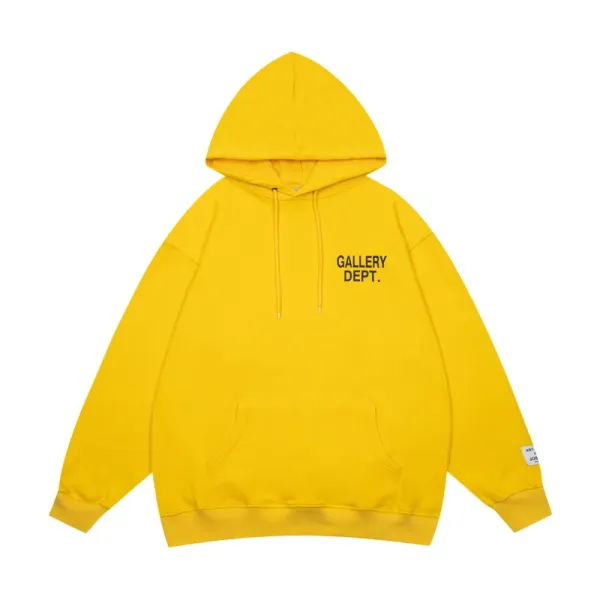 Gallery Dept. Logo Hoodie Yellow - 1