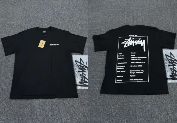 Stüssy Inc. Info Tee Black T-Shirt - 1