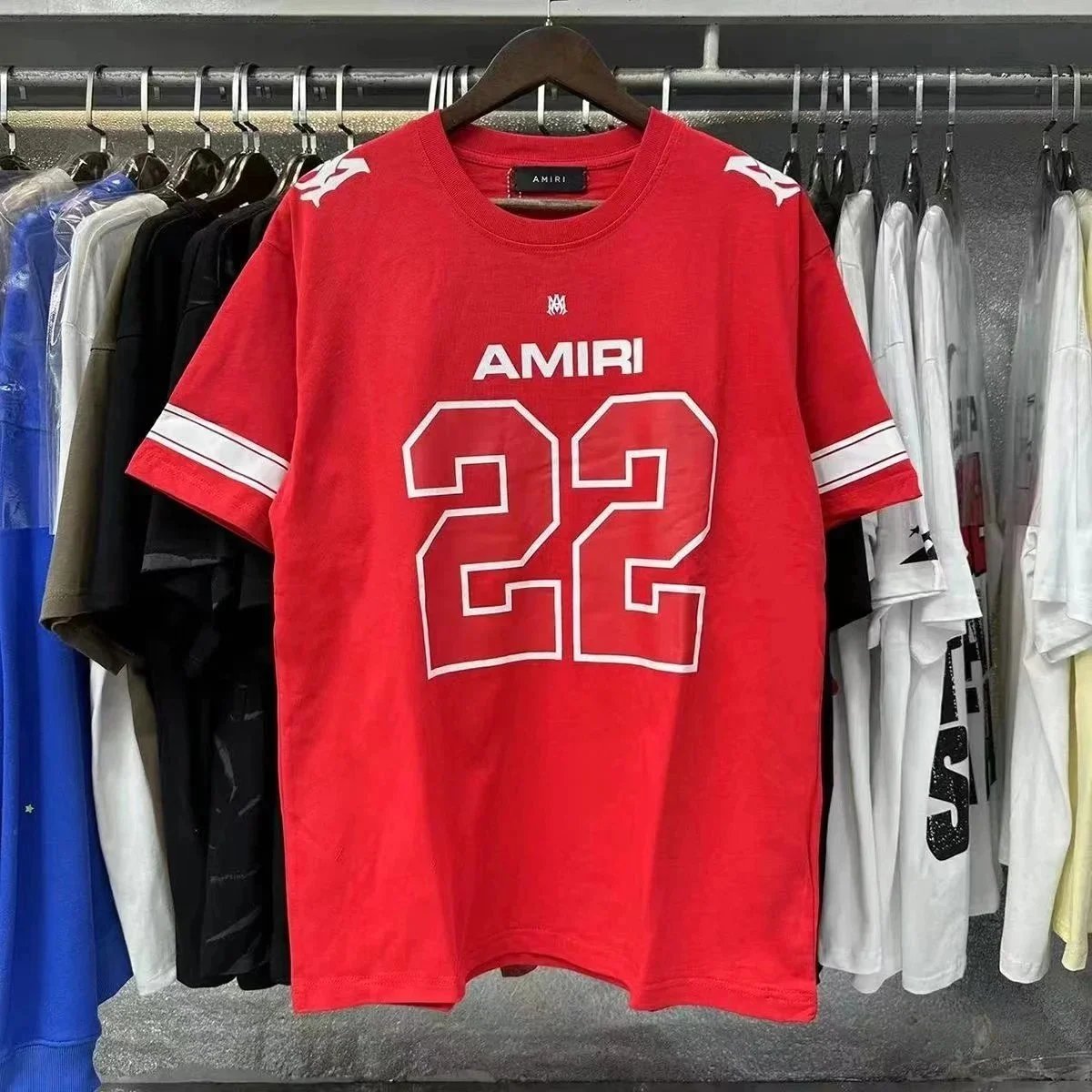 Amiri Number 22 Graphic Tee Red T-Shirt - 1