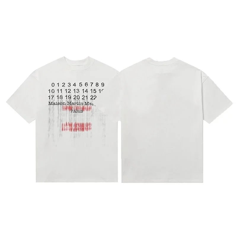 Maison Margiela Numbered Tabi Print White T-Shirt - 8