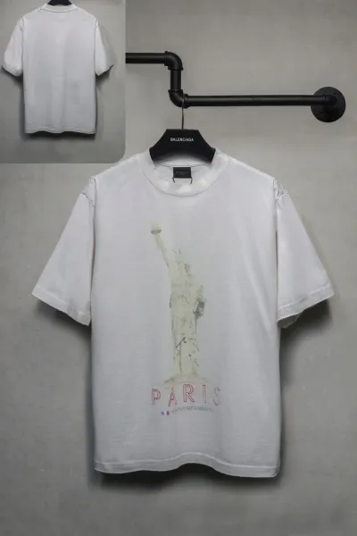 Balenciaga Statue of Liberty Paris T-Shirt White - 1