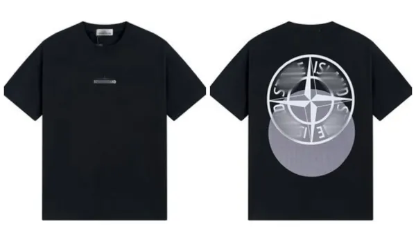 Stone Island Compass Logo T-Shirt Black - 1