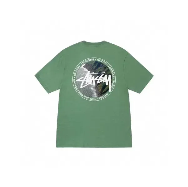 Stussy Surf Circle Graphic T-Shirt Army Green - 1