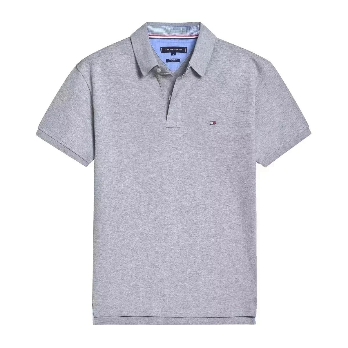 Tommy Hilfiger Tommy Hilfiger Grey Solid Polo Shirt Grey