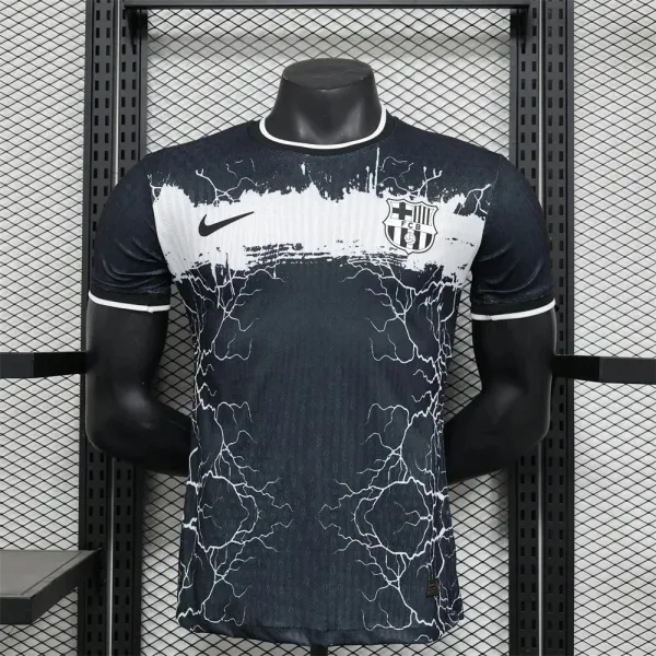 Nike FC Barcelona 2024-25 Third Jersey Dark Navy Lightning Print Sports T-Shirt - 1