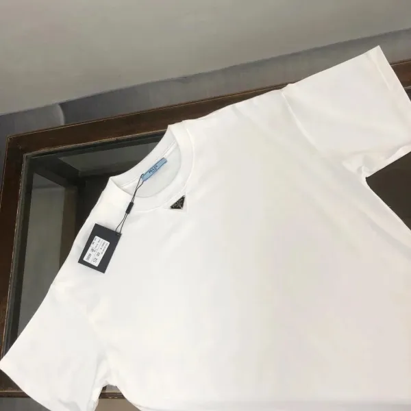 Prada Embossed Logo Beige T-Shirt - 5
