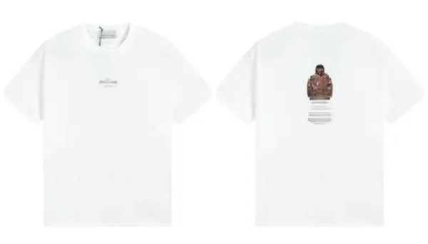Stone Island T-Shirt White Graphic Print T-Shirt - 1
