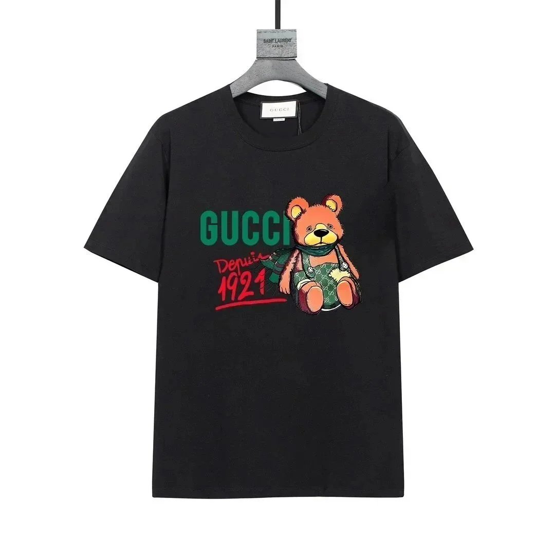 Gucci Bear Graphic Print Black T-Shirt - 1