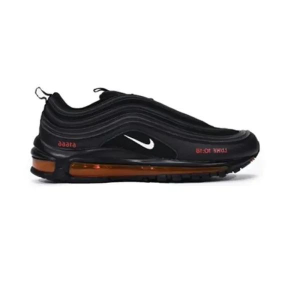 Nike Air Max 97 Black Orange Sole Sneakers - 1