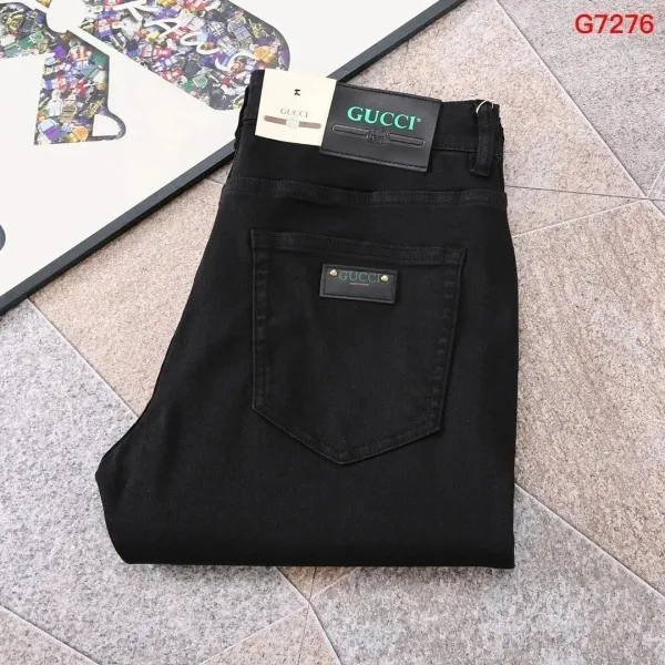 Gucci Black Slim-Fit Denim Jeans - 1