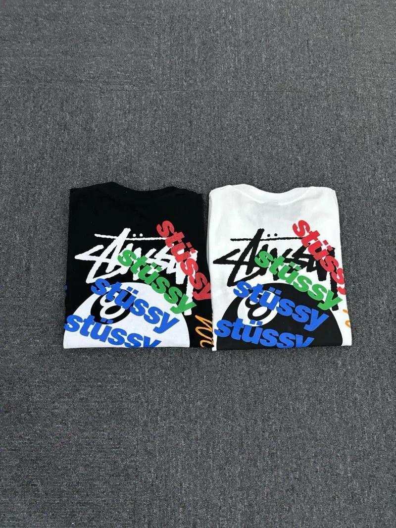 Stüssy Classic Logo Black T-Shirt - 5