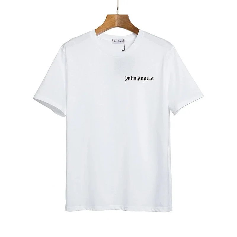 Palm Angels Logo Embroidered White T-Shirt
