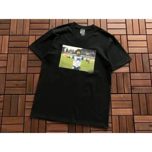 Design Diego Maradona Photo Print Black T-Shirt - 1