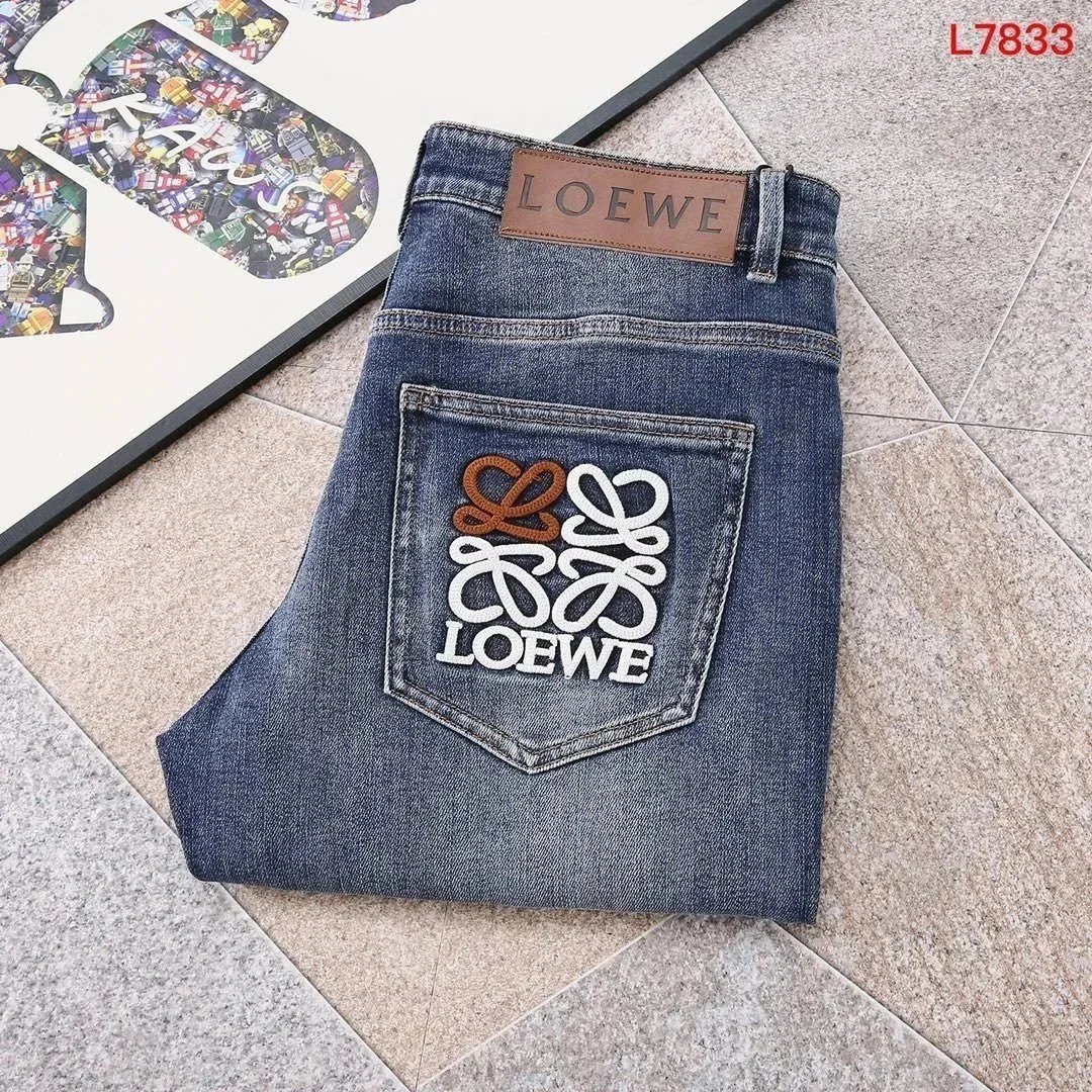Loewe Anagram Patch Jeans Blue - 1