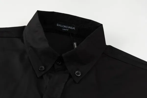 Balenciaga Logo Stripe Short-Sleeve Shirt Black and White - 6