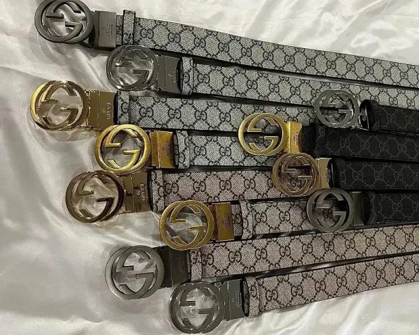 Gucci GG Marmont Floral Print Belt Gold Tone Buckle - 5