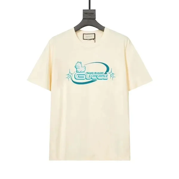 Gucci Made in Italy Bear Graphic T-Shirt Beige - 1
