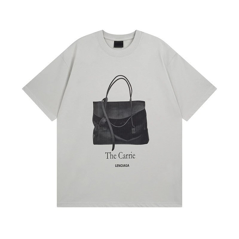 Lenciaga The Carrie Graphic T-Shirt Gray - 3