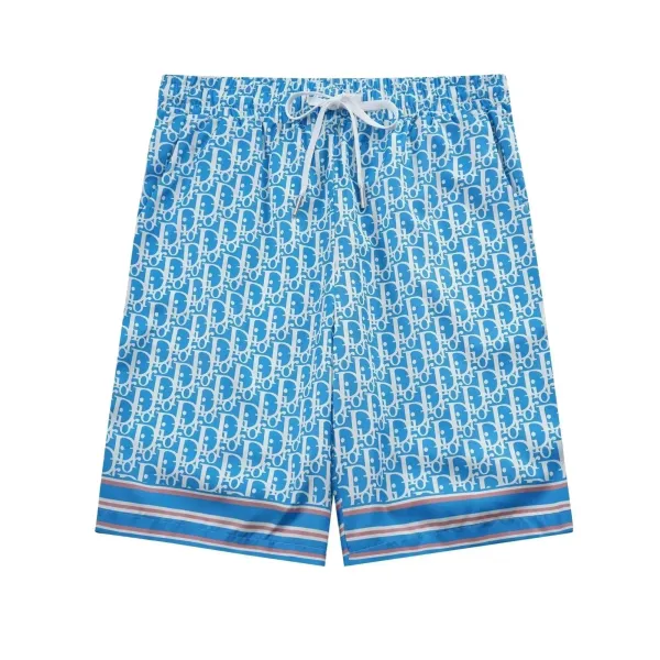 Dior Oblique Print Swim Shorts Blue - 1