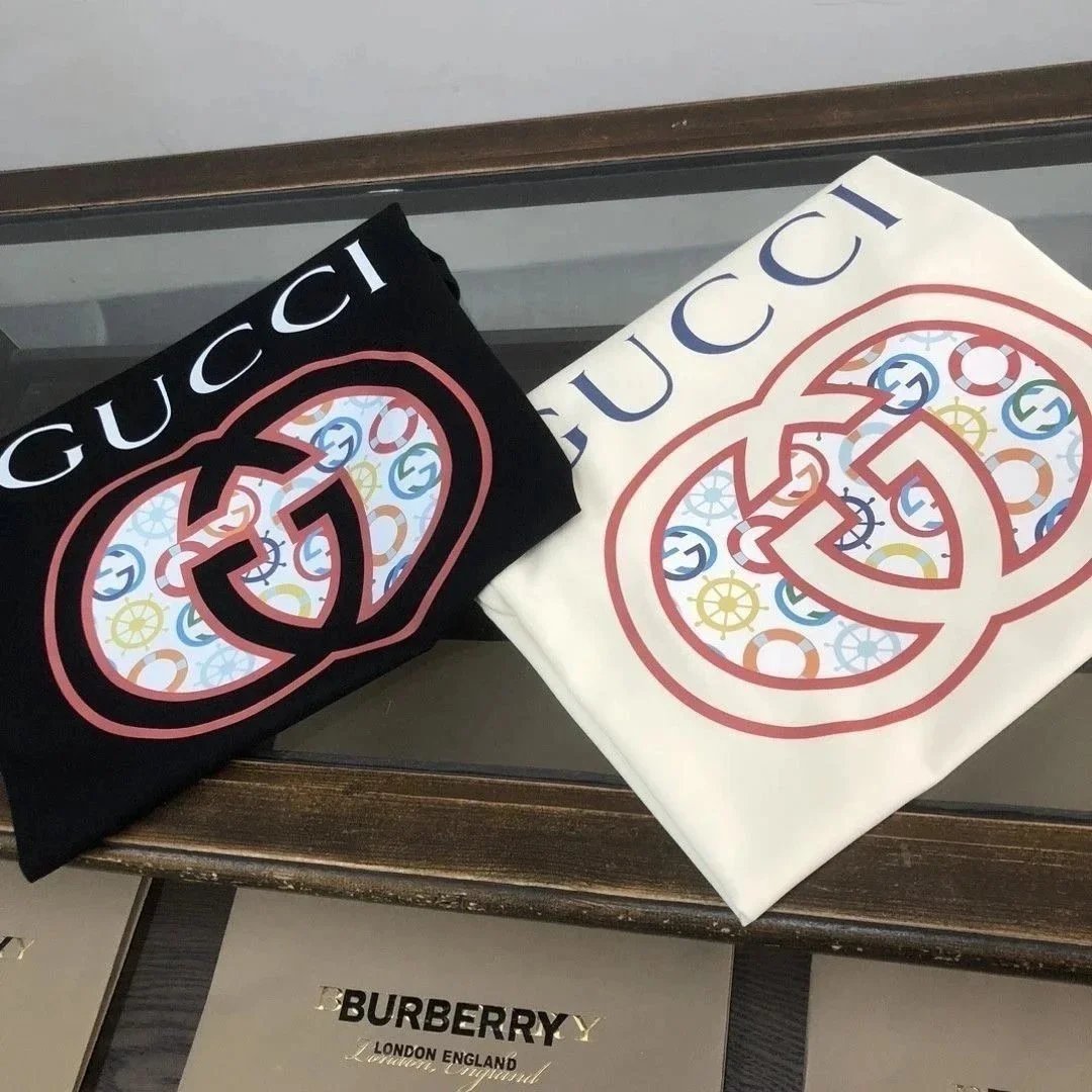 Gucci Interlocking GG Print Cream T-Shirt - 4