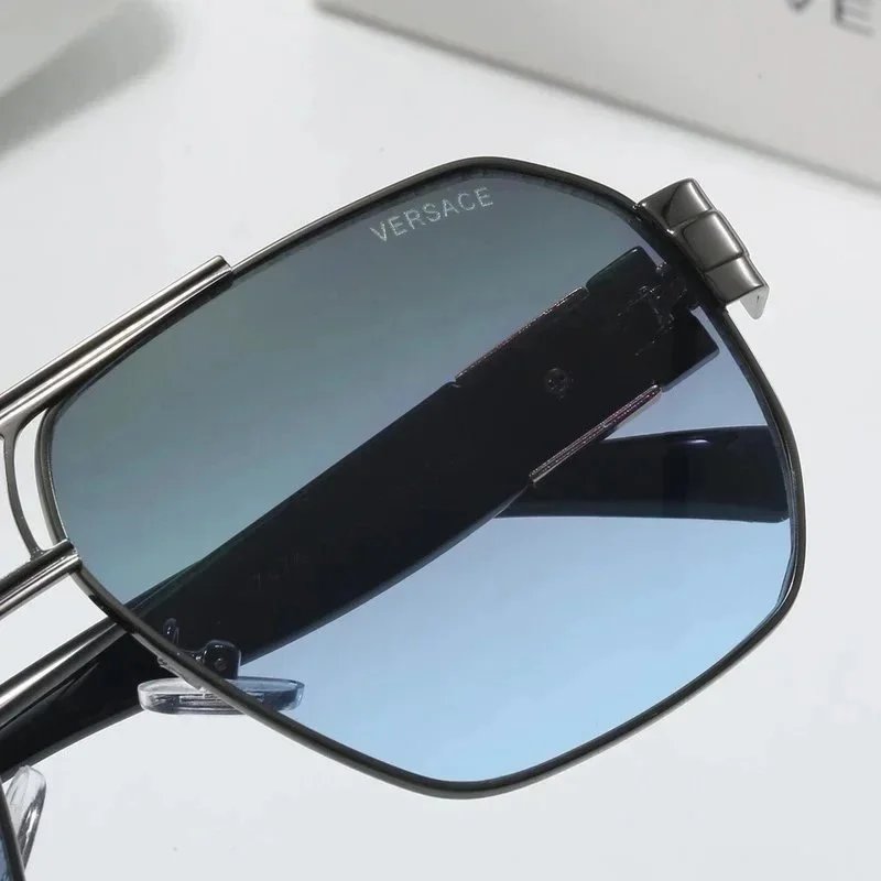 Versace Medusa Icon White Acetate Sunglasses with Gold Hardware - 8