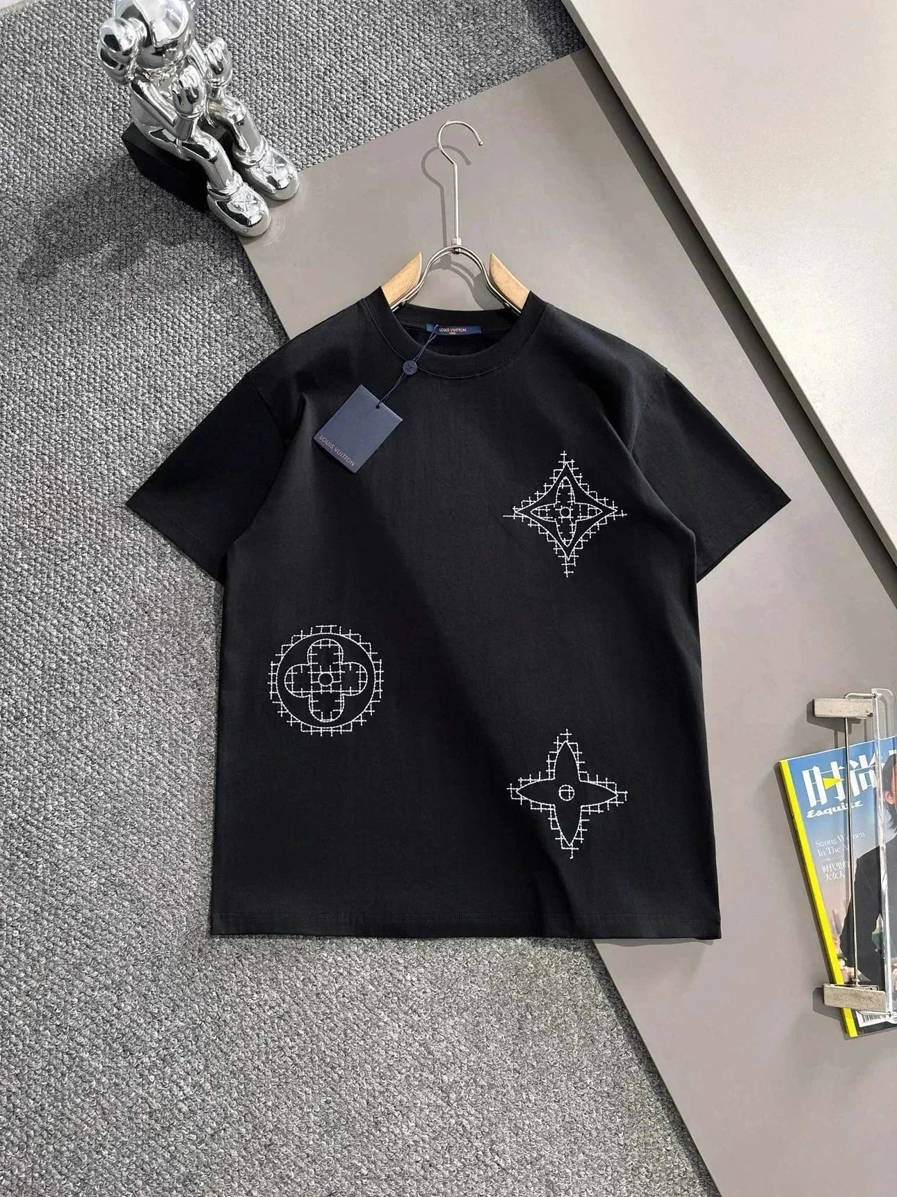 Louis Vuitton Monogram Panel T-Shirt Black - 4