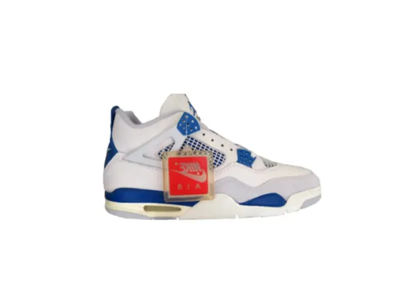 Air Jordan 4 Retro White Royal Blue Sneakers - 1