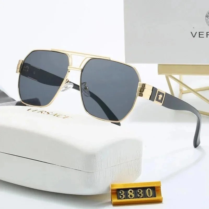 Versace Medusa Icon White Acetate Sunglasses with Gold Hardware - 4