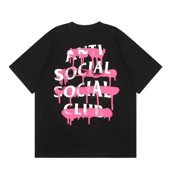 Anti Social Social Club Drip Logo Black T-Shirt - 1