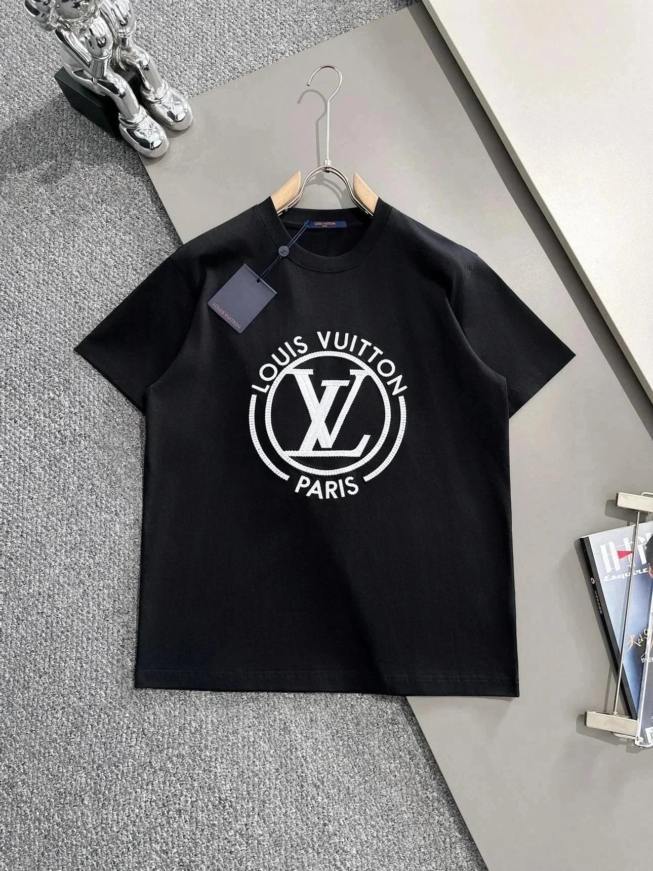 Louis Vuitton Monogram Panel T-Shirt Black - 8