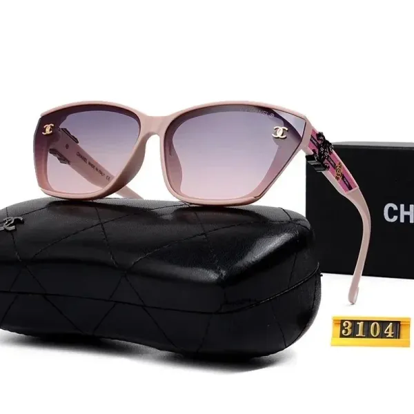 Chanel Cat-Eye Sunglasses Pink Gradient Frame with CC Logo - 1