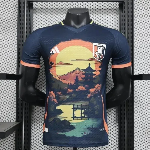 Adidas Japan National Team 2023 Away Jersey Navy Multicolor Sports-T-Shirt - 1