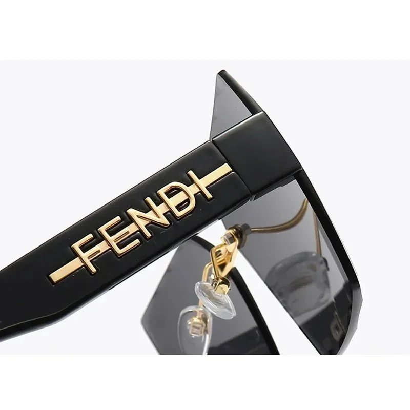 Fendi Tea Frame Double Lens Brown Gradient Sunglasses - 6