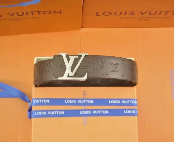 Louis Vuitton x Supreme LV Initial Belt Brown Leather Belt - 1