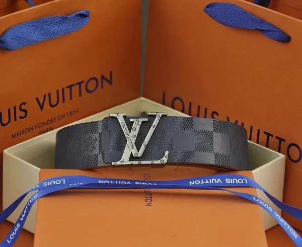 Louis Vuitton Damier Graphite Belt with Interchangeable LV Buckles Gray Belt - 7