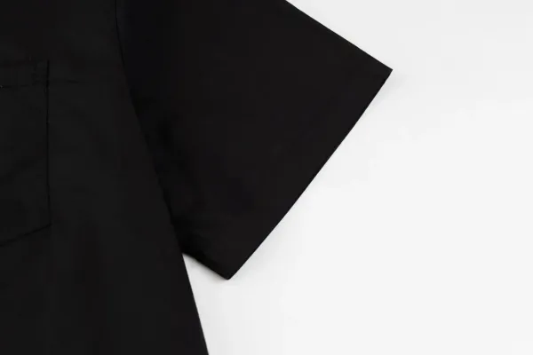 Balenciaga Logo Stripe Short-Sleeve Shirt Black and White - 10