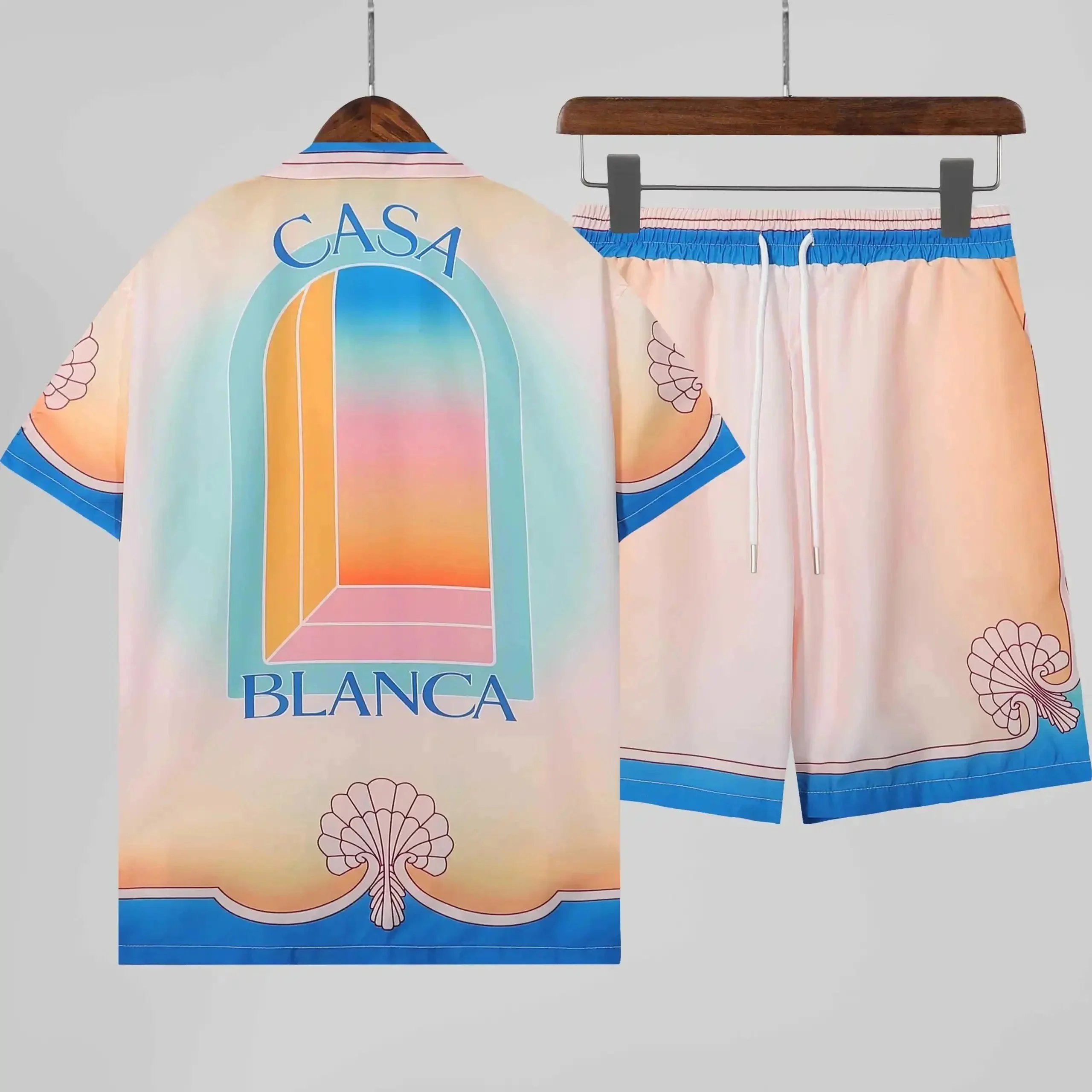 Casablanca For The Peace Gradient Print Shirt and Shorts Set Multicolor - 3