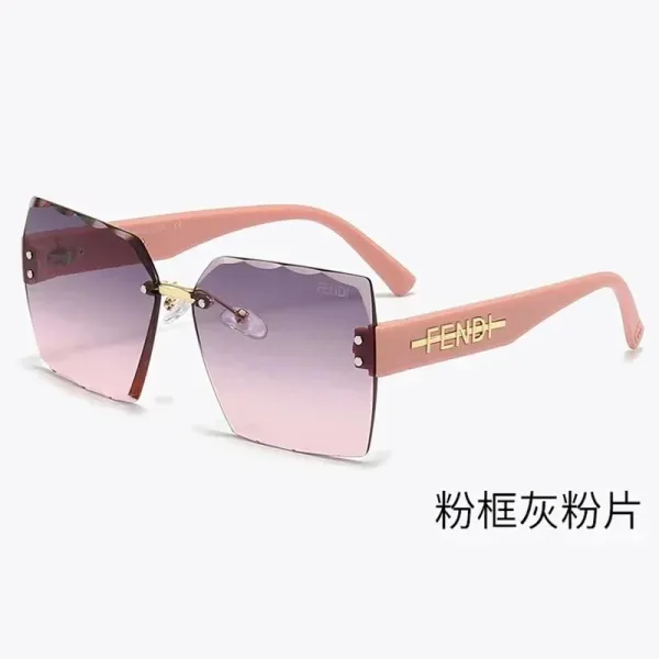 Fendi Shield Sunglasses Pink Frame Gradient Pink-Grey Lenses - 1